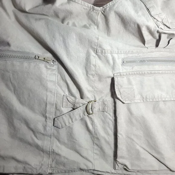 LL Bean Vintage Fishing Field Vest Men's LG Khaki Photography Hunting Back Pouch
